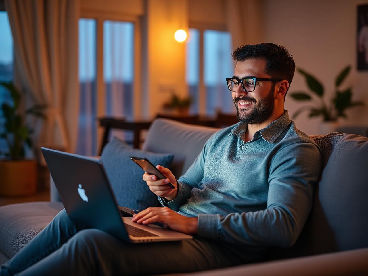 Franqueado gerando renda extra no sofá de casa